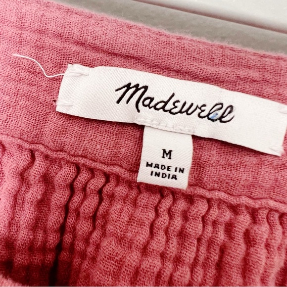 Madewell Lightspun Butterfly Square-Neck Mini Dress Romantic Boho gauze - Picture 3 of 6